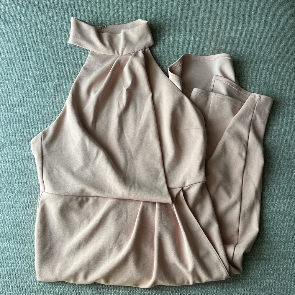 ASOS Pink Sheath Dress Halter Neckline Sleeveless